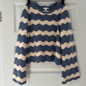 LAUREN CONRAD striped flare sleeve sweater
